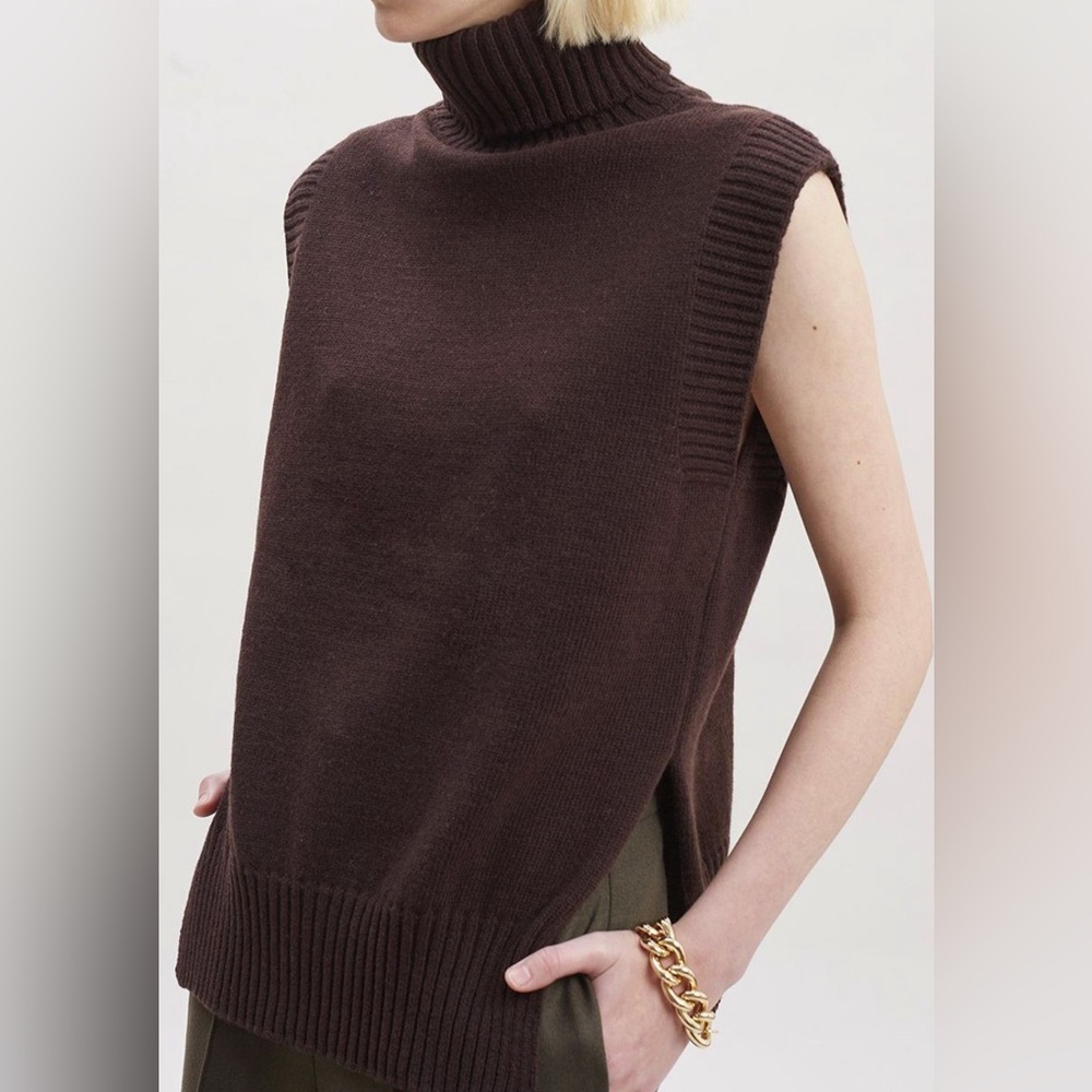 The Frankie Shop Brown Wool Sweater Vest / Top